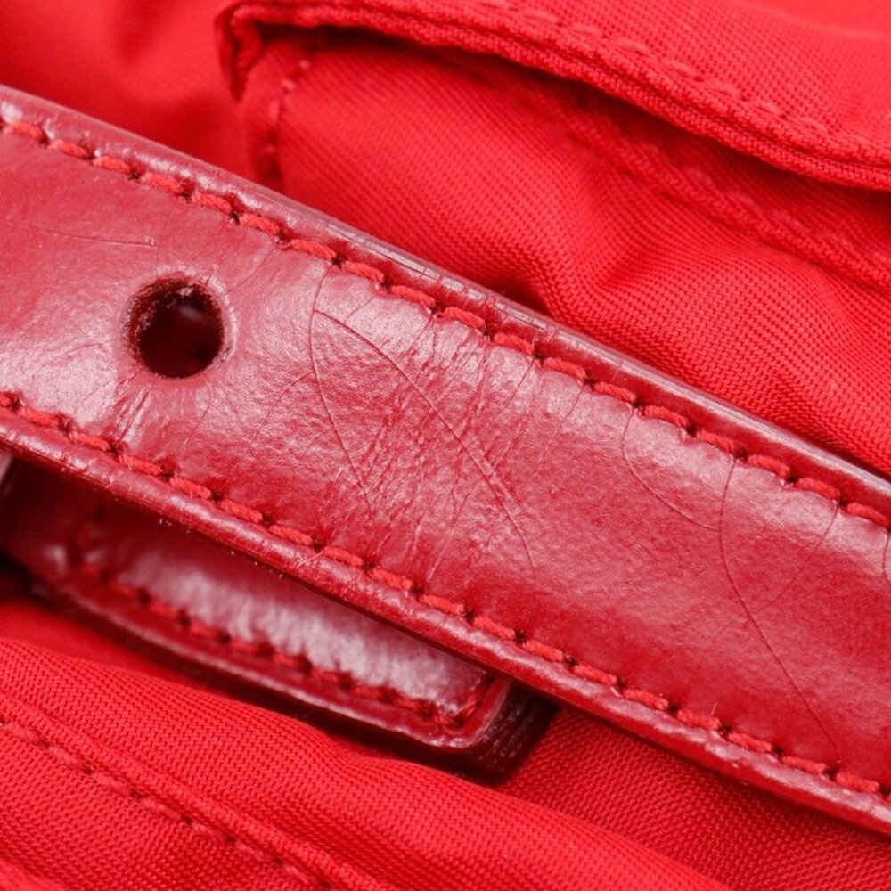 Prada Vera Sport Bz6677 Nylon Rosso Red Backpack Daypack - Picture 6 of 10